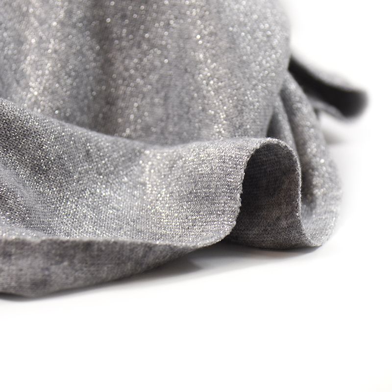 Maille Iris lurex fond gris - Image 5
