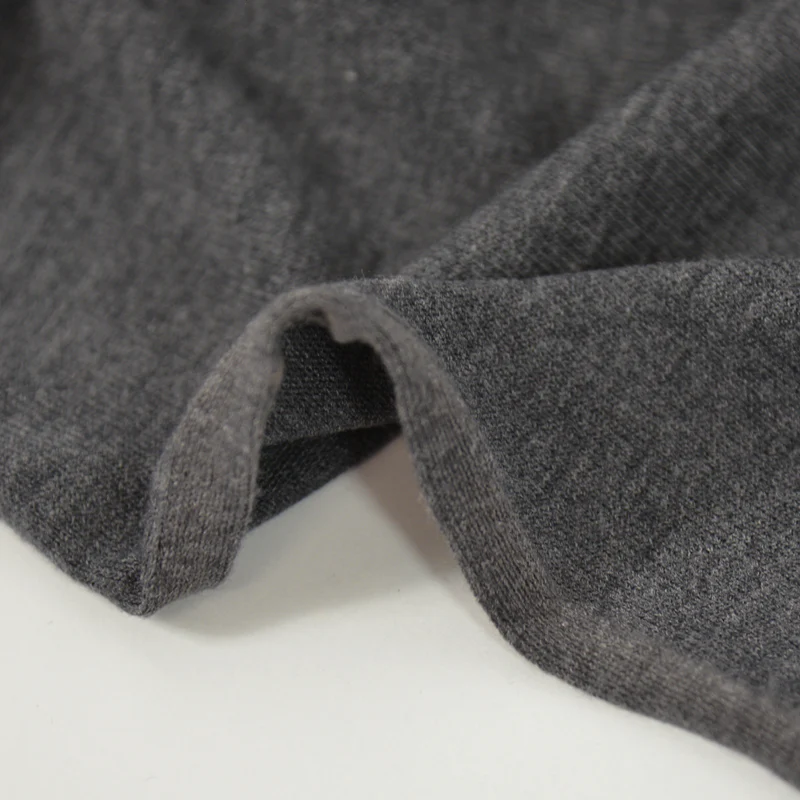 Maille polyviscose fine gris foncé - Image 4