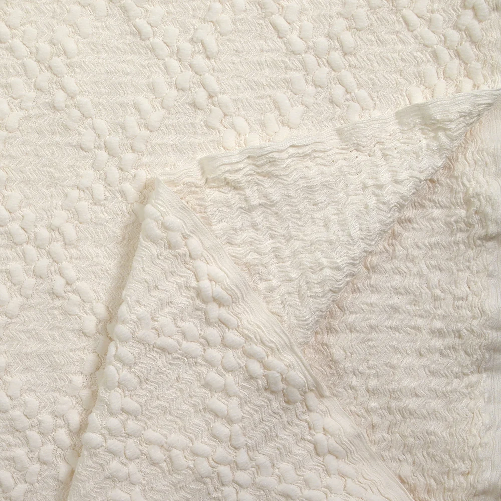 Maille relief Alanya blanc cassé - Image 5