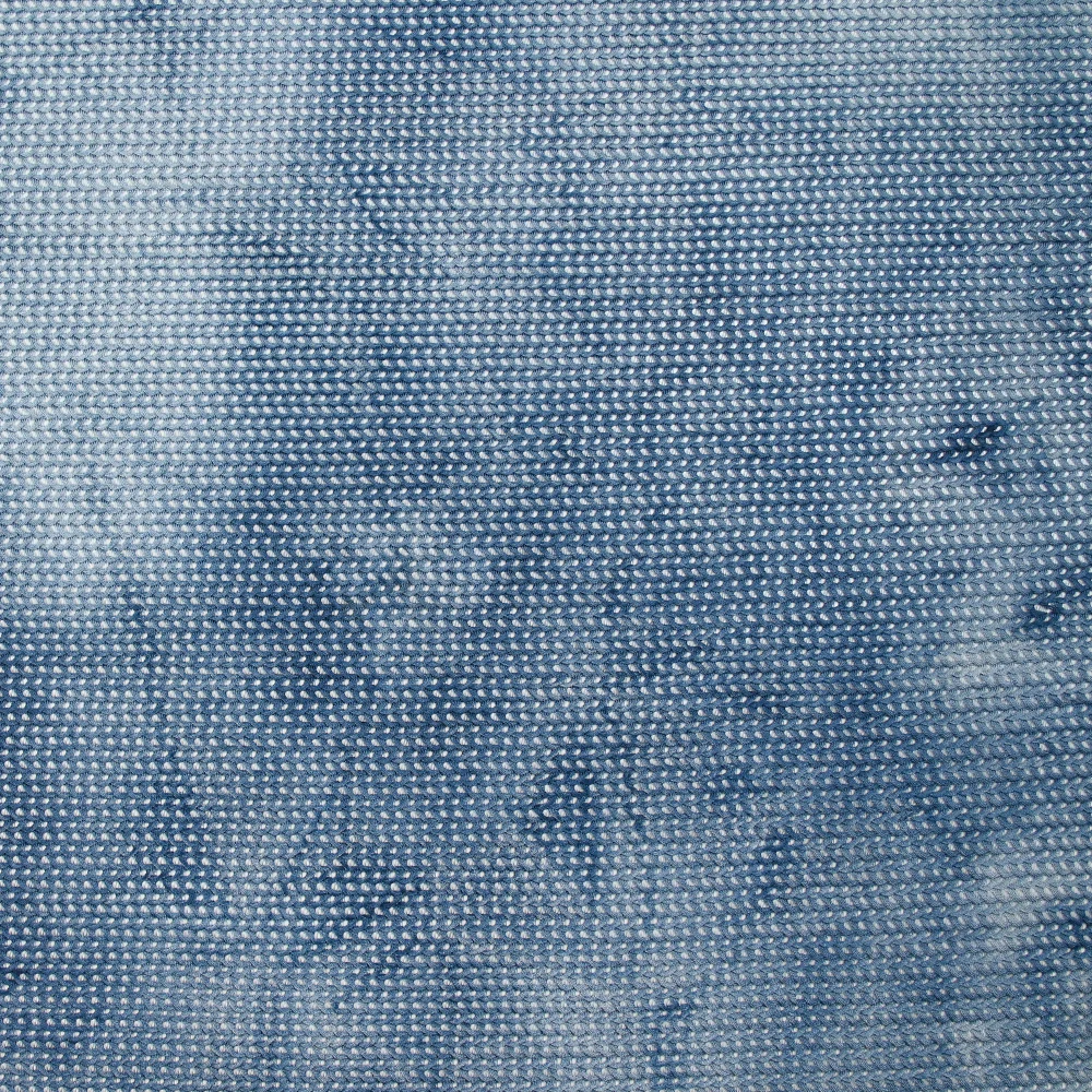 Maille résille tressée polyester tie & dye bleu