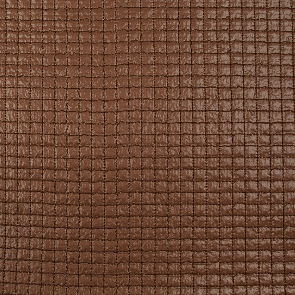 Matelassé à carreaux marron - Image 4