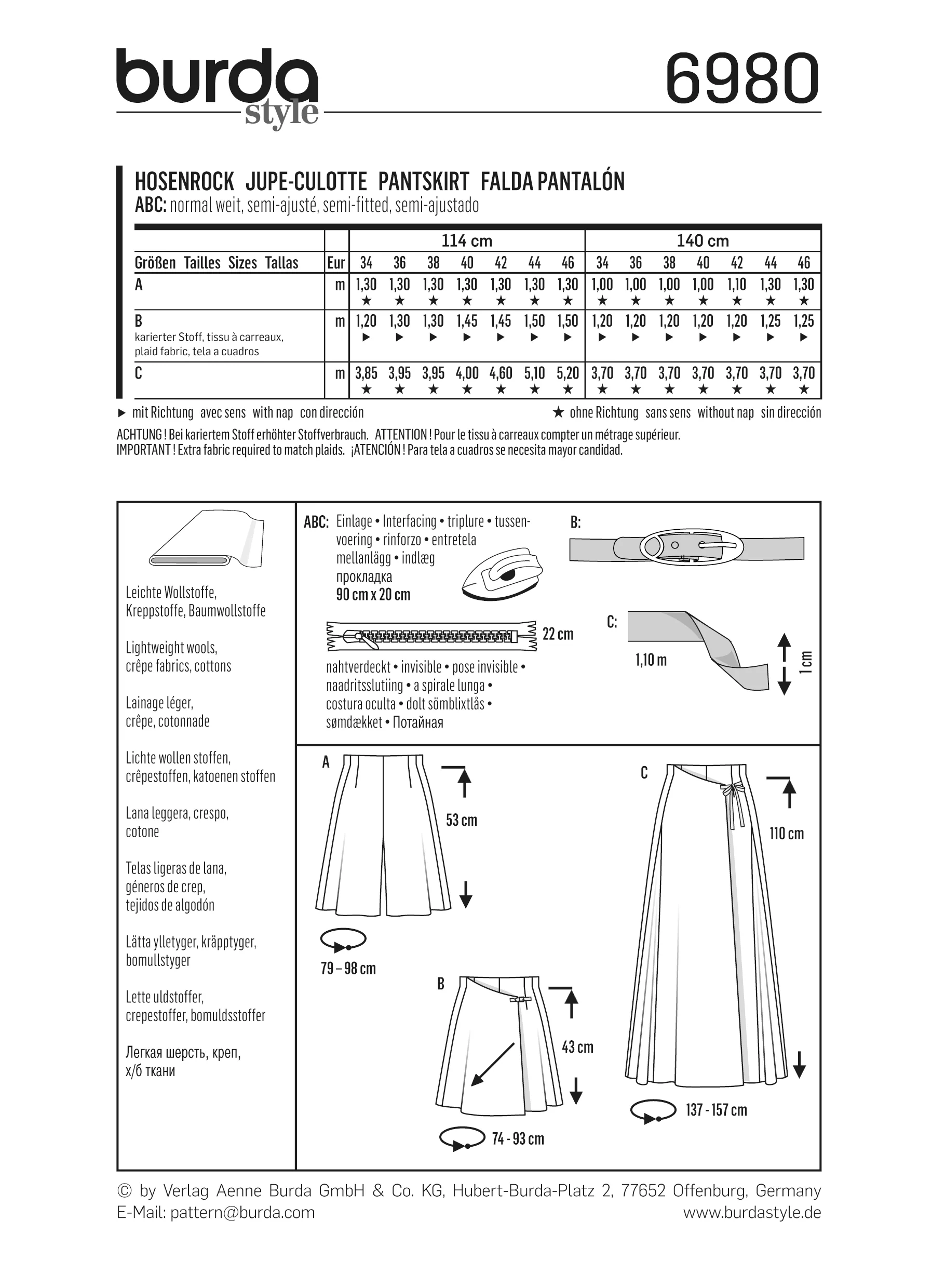 Patron n°6980 : Jupe-Culotte - Image 6
