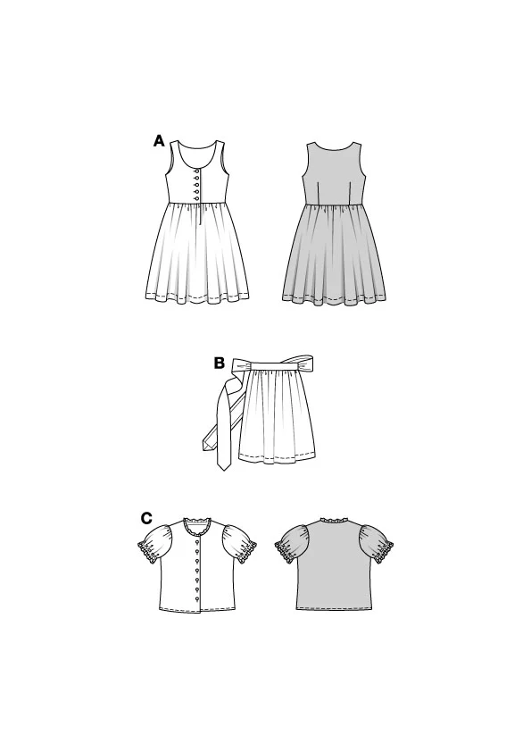 Patron Burda Enfant n°9230 : Robe folklore - Image 2