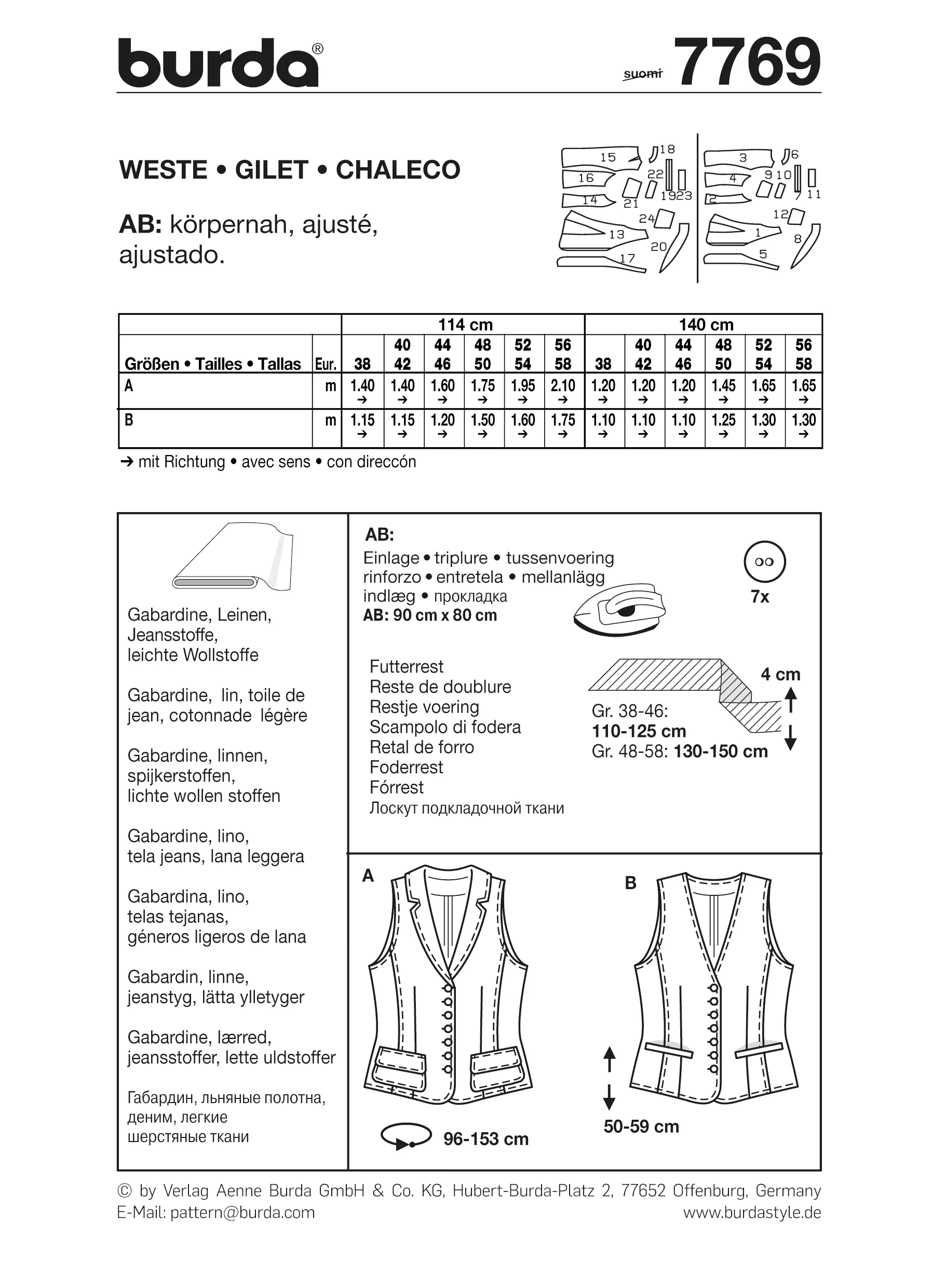 Patron n°7769 : Gilet - Image 5
