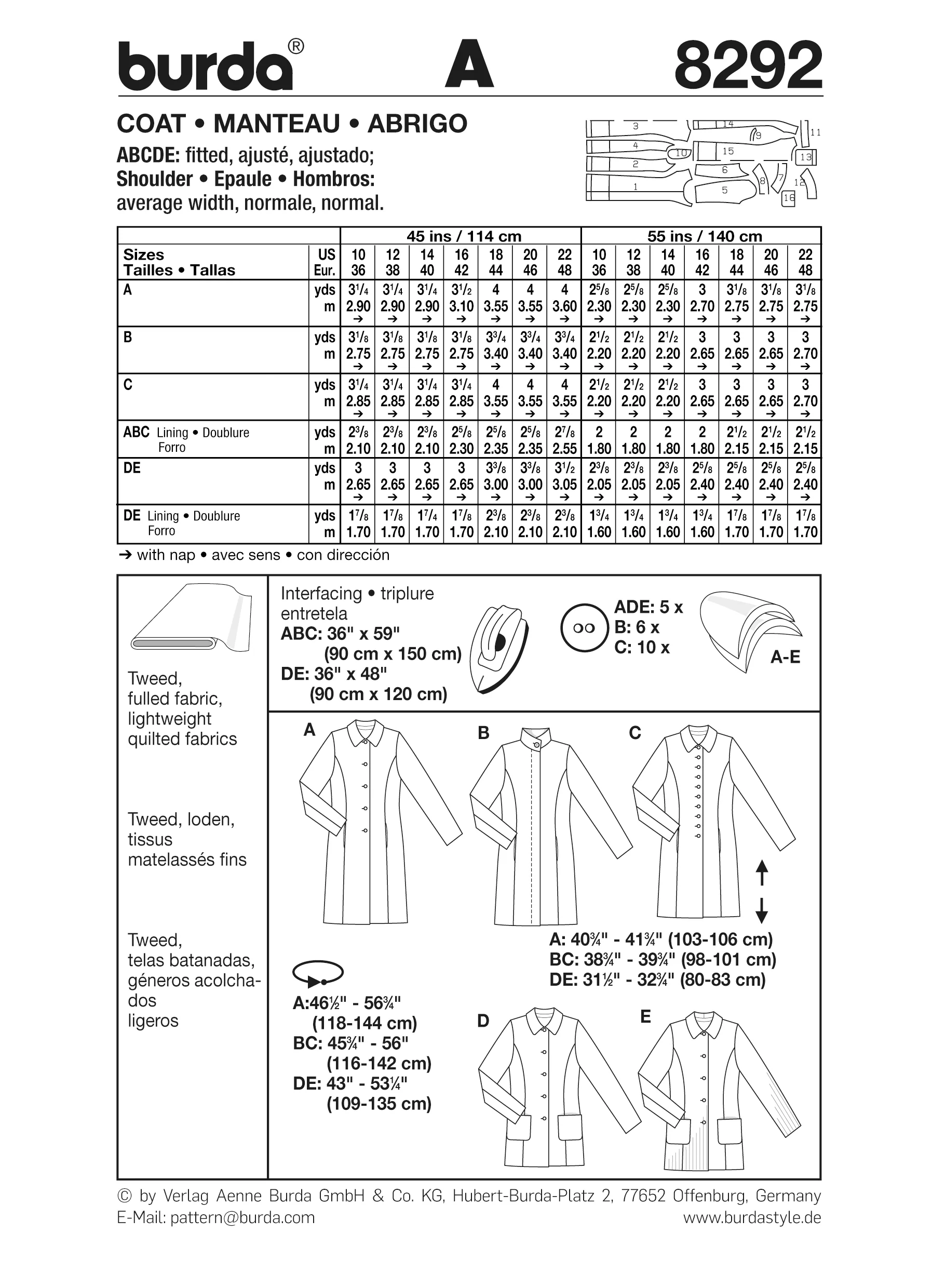 Patron n°8292 : Manteau - Image 10