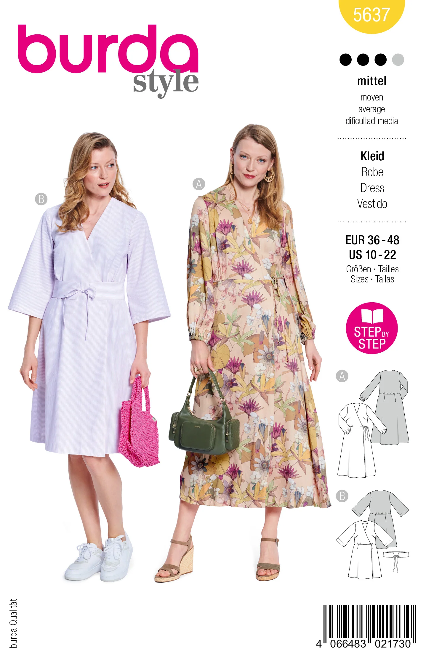 Patron Burda n°5637 : Robe