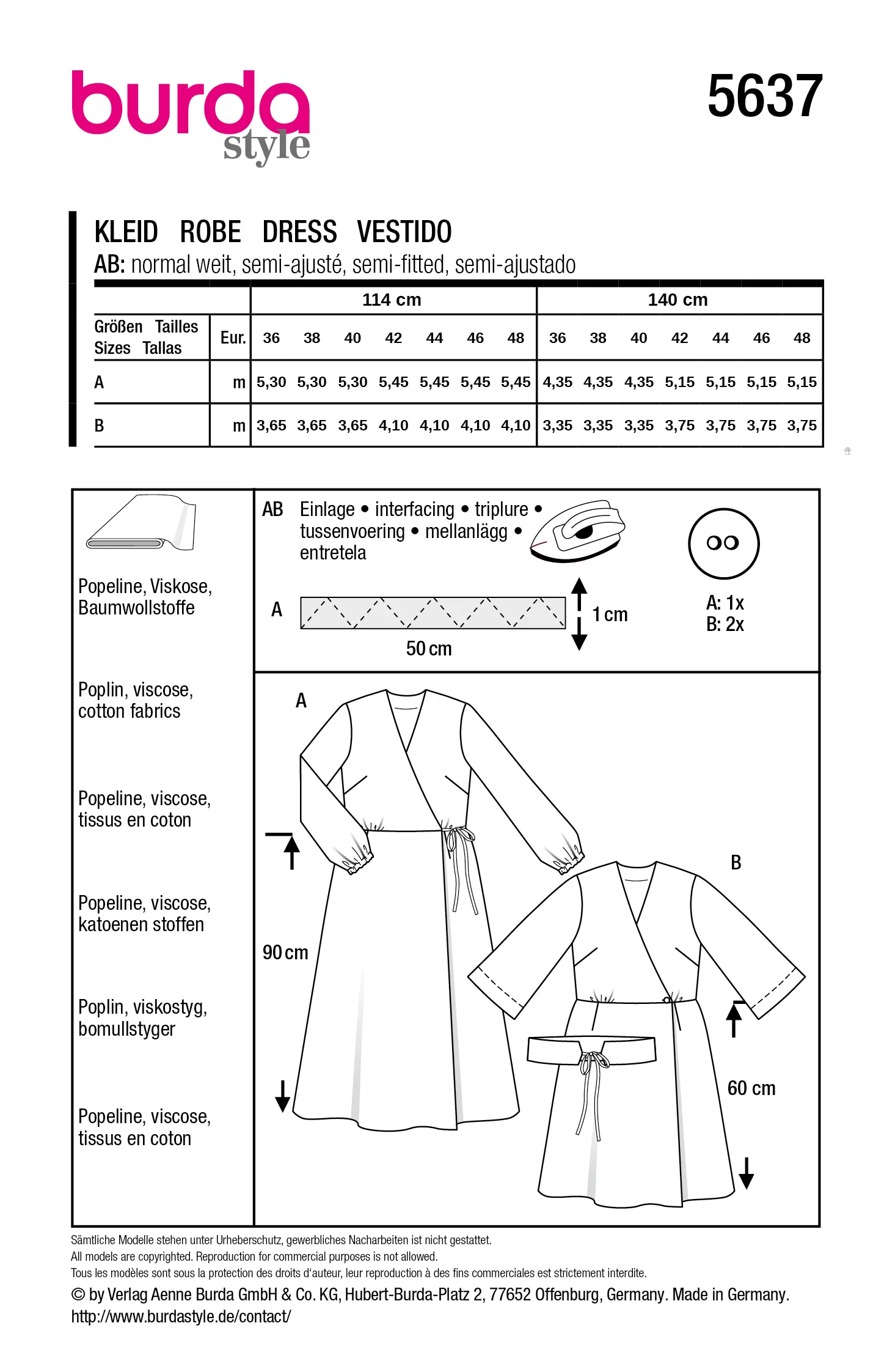 Patron Burda n°5637 : Robe - Image 7