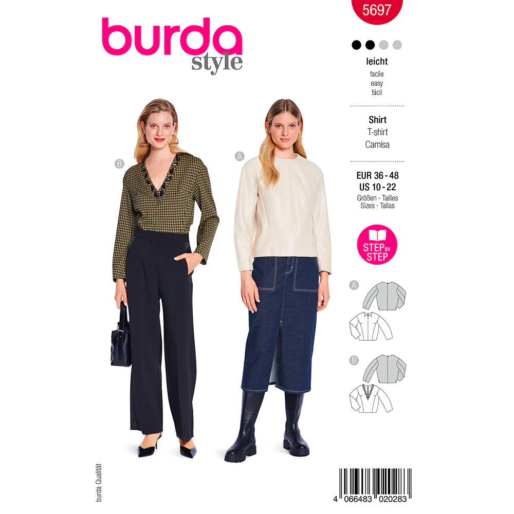 Patron Burda n°5697 : T-shirt