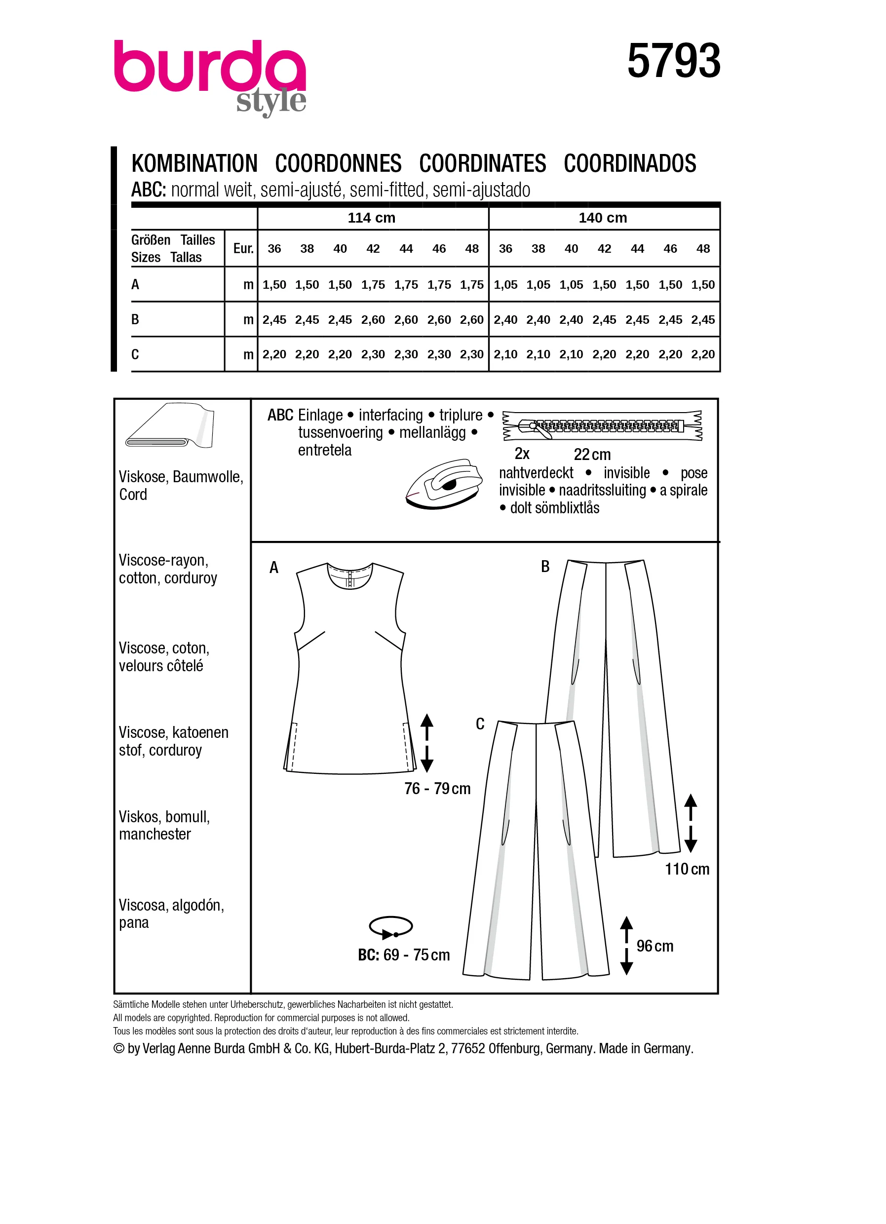 Patron Burda n°5793 : Ensemble Pantalon - Image 12
