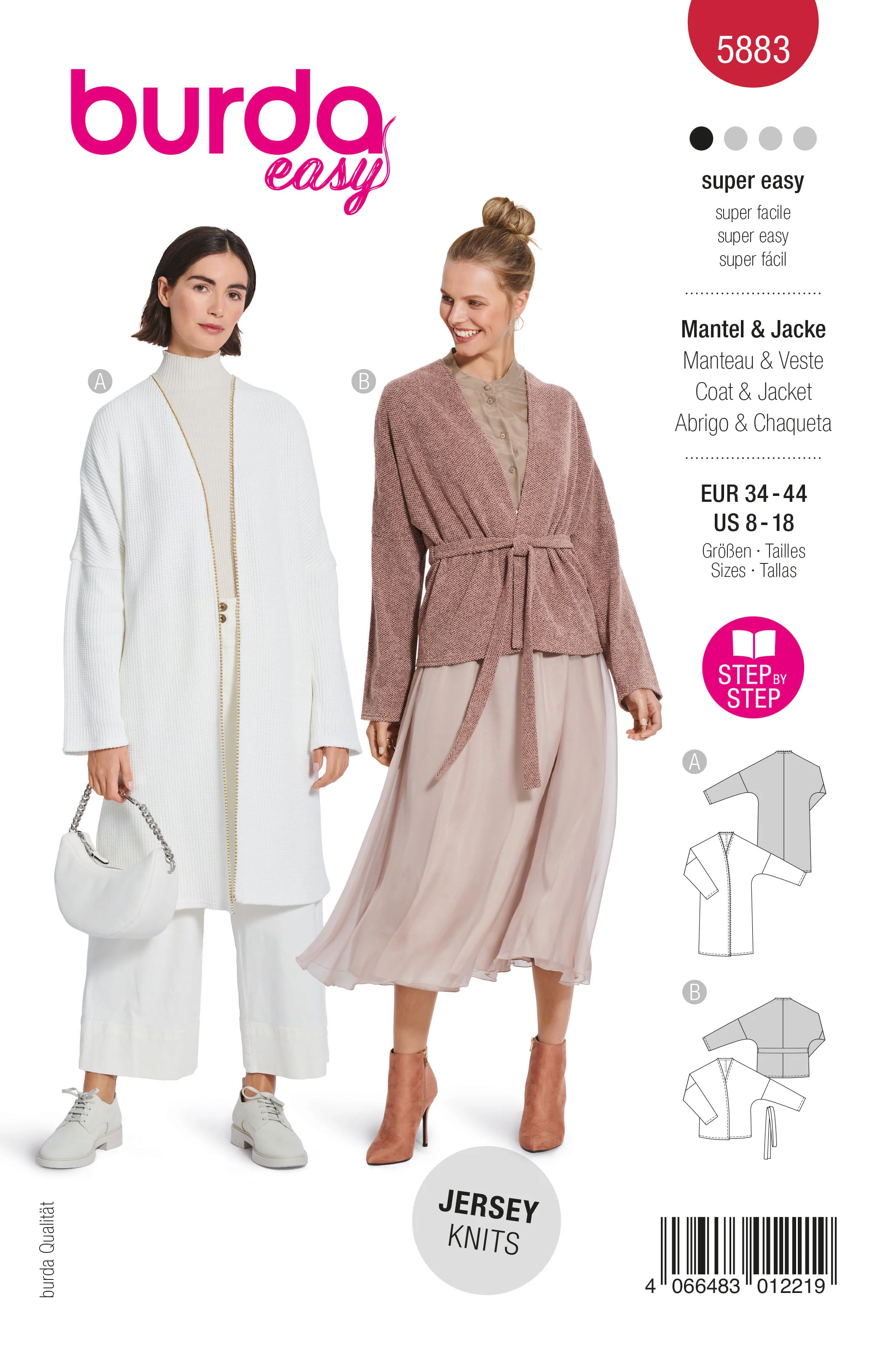 Patron Burda n°5883 : Veste & Manteau