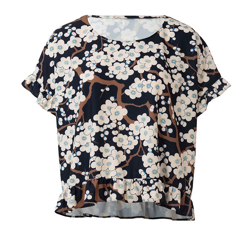Patron Burda n° 6243 : Tee-shirt  encolure ronde   forme carrée  ruchés - Image 2
