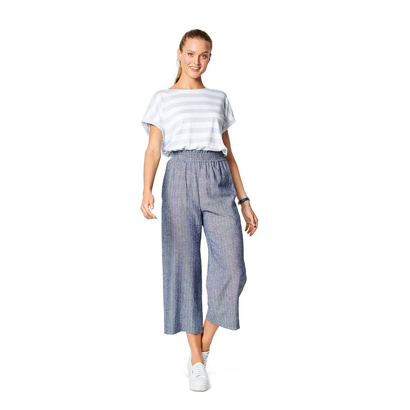 Patron Burda n°6229 : Pantalon à coulisse élastiquée avec des poches dans les coutures  jambe ample - Image 4