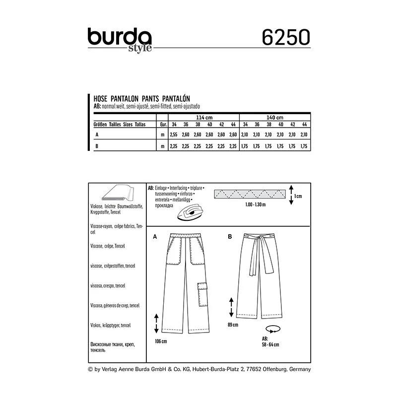 Patron Burda n°6250 Pantalon - Image 5