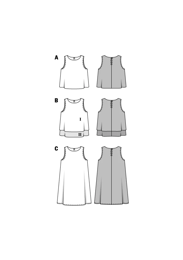 Patron Burda n°6541 : Top & Robe ample facile - Image 2