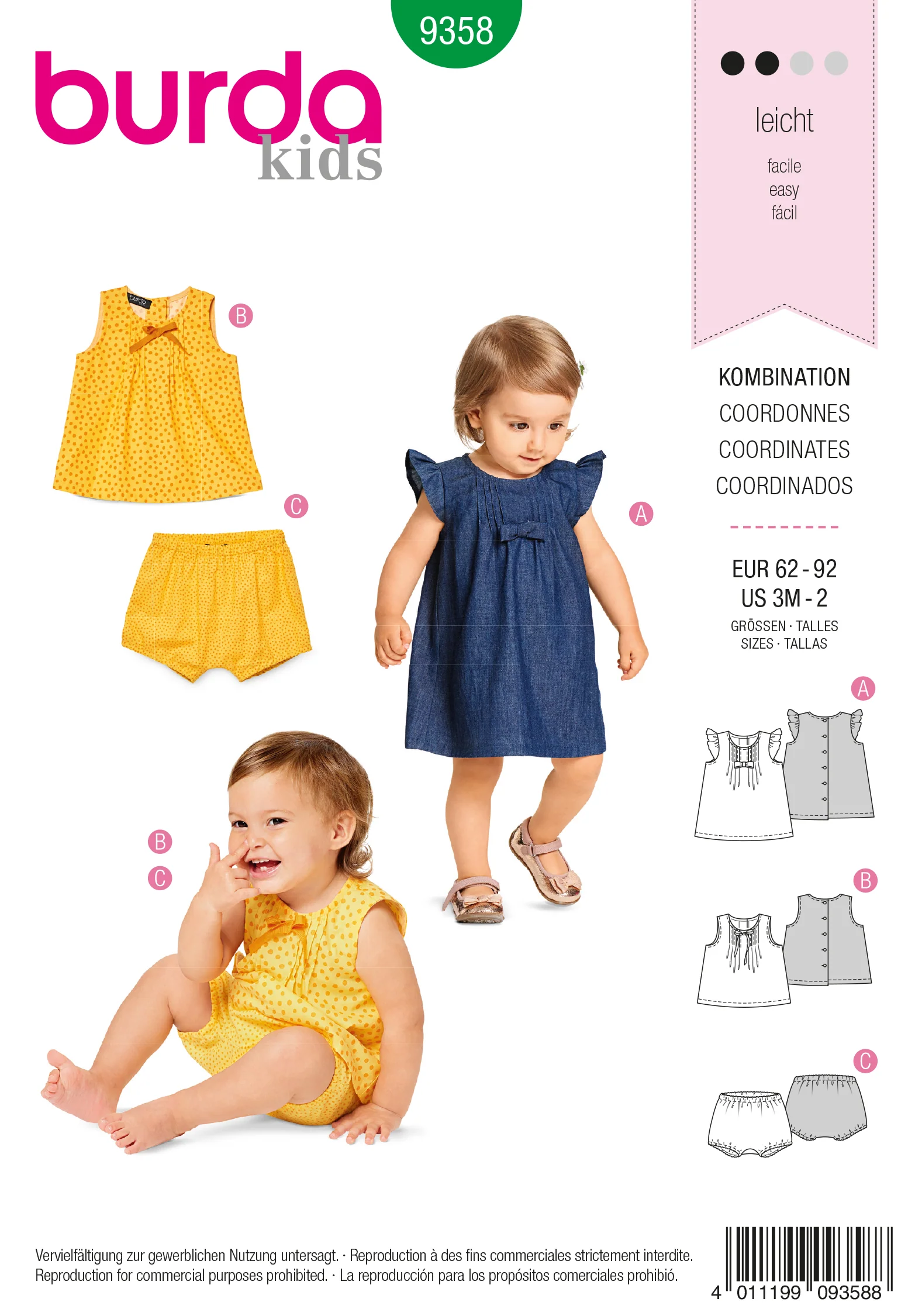Patron Burda n°9358: Robe fluide et culotte