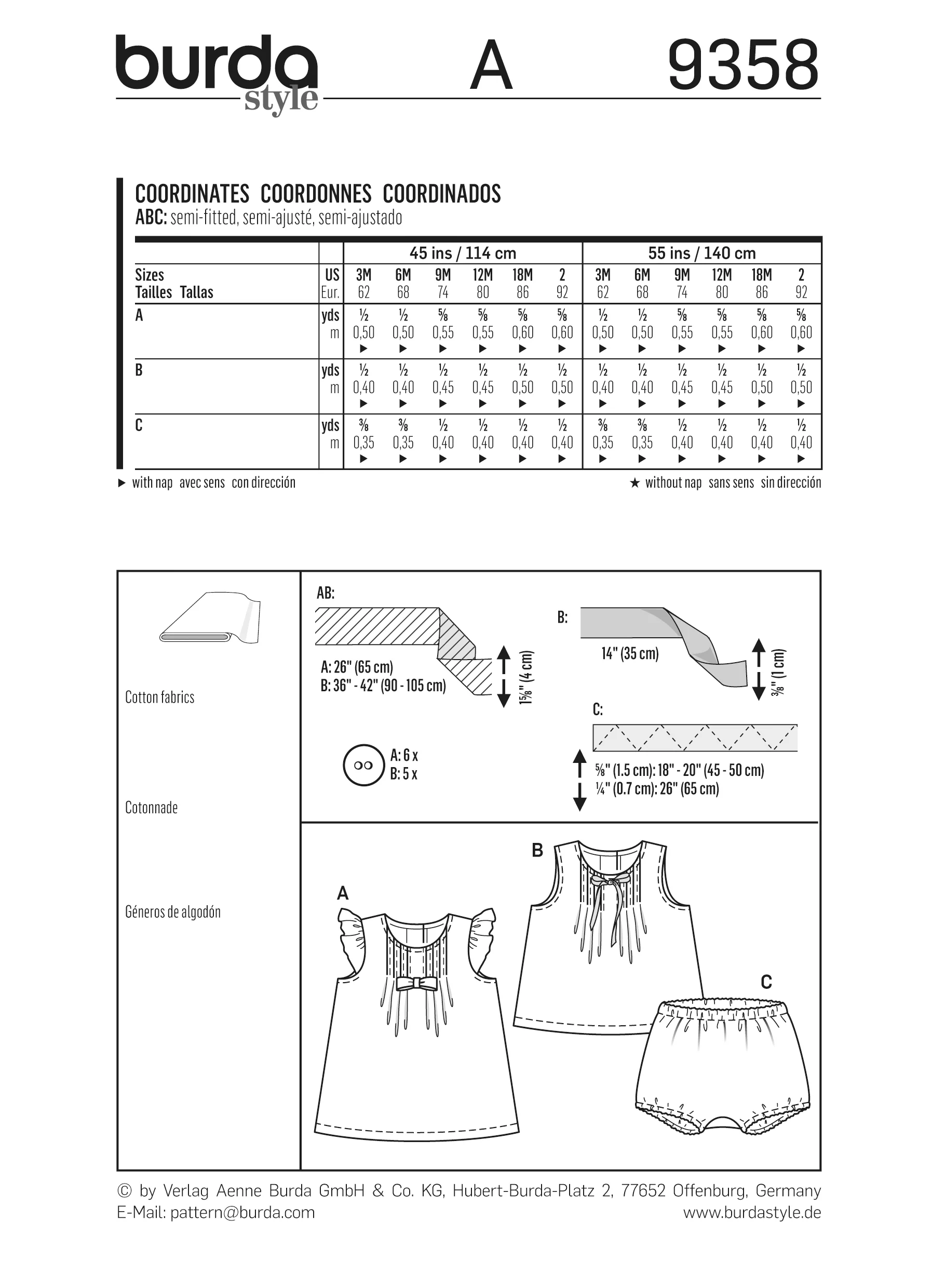 Patron Burda n°9358: Robe fluide et culotte - Image 6