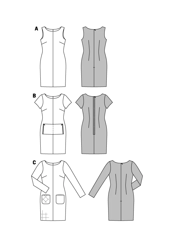 Patron N°6609 Burda : Robe à poche - Image 2