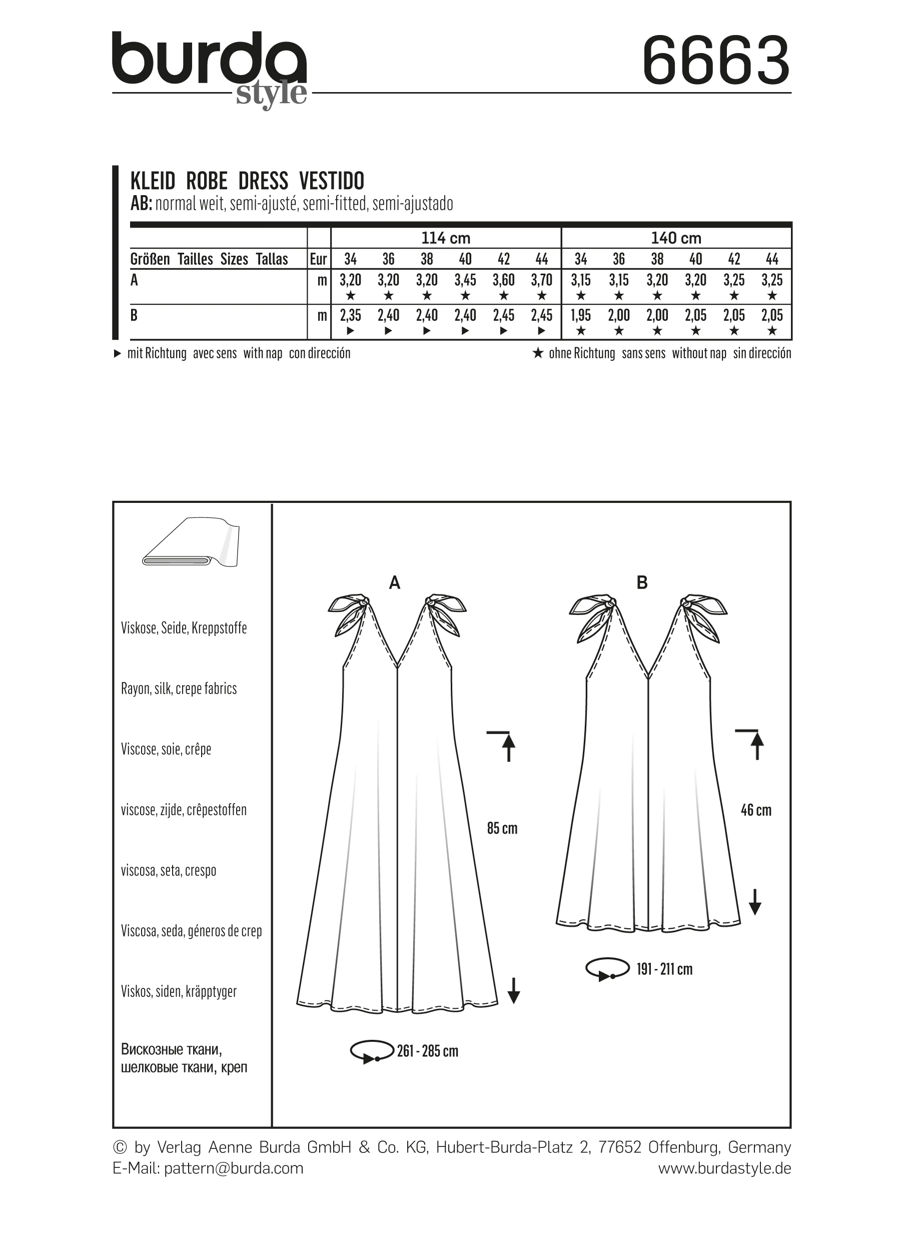 Patron N°6663 Burda : Robe d'été - Image 5