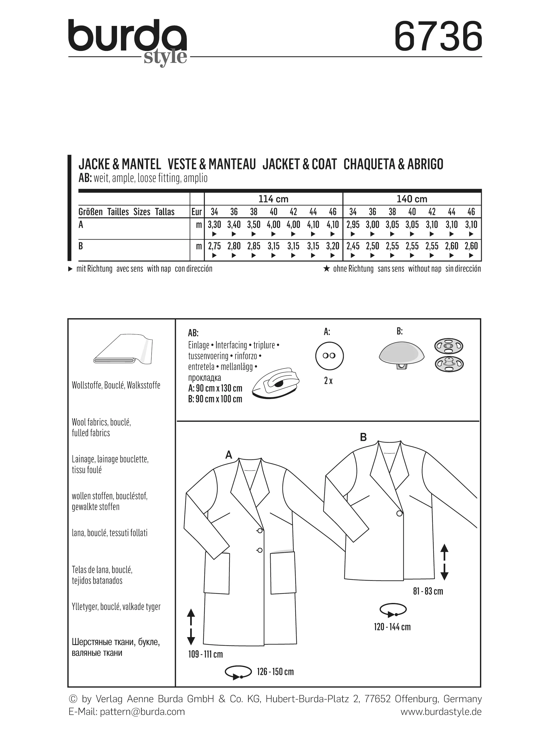 Patron n°6736 : Manteau - Image 5