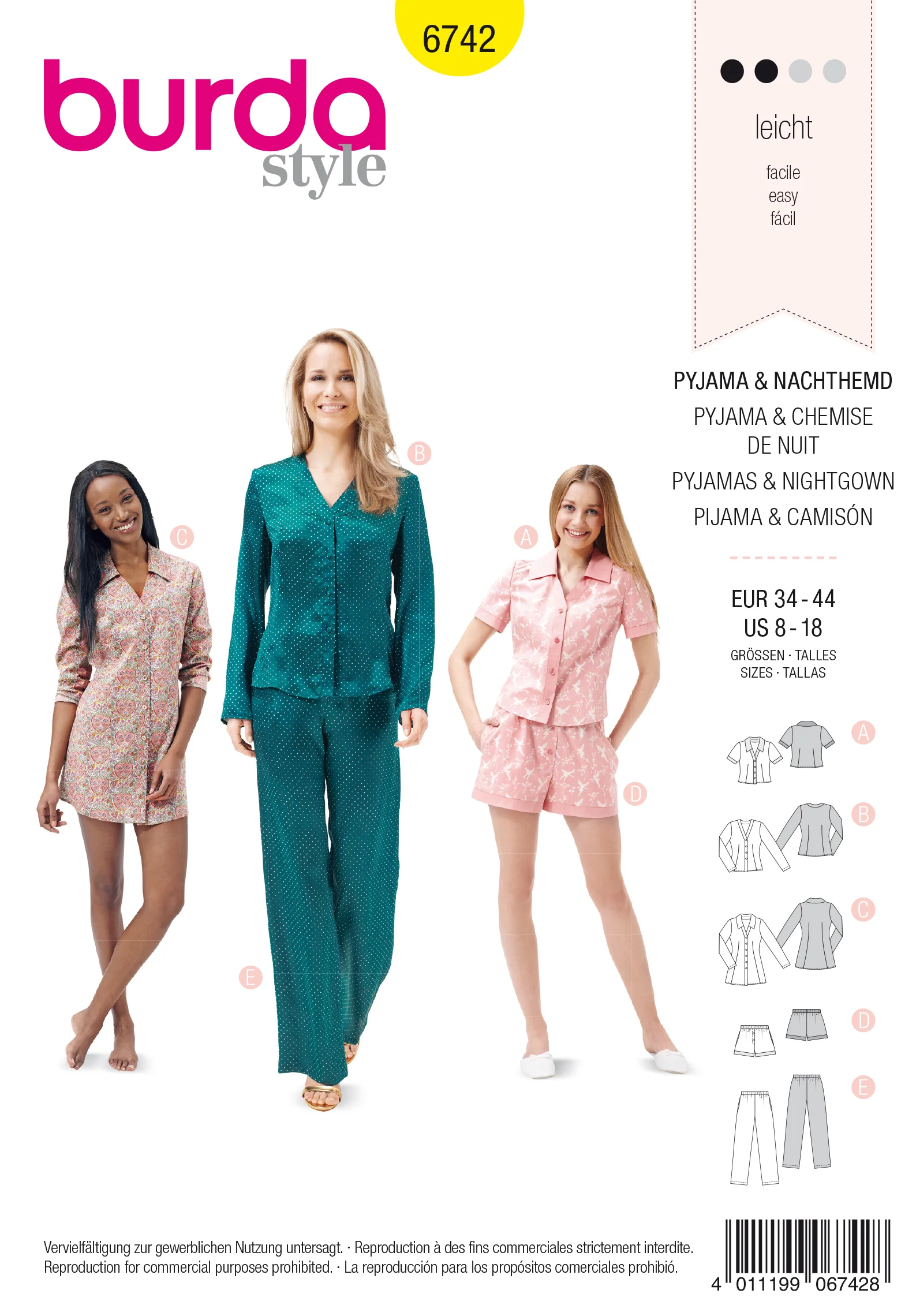 Patron n°6742 : Pyjama