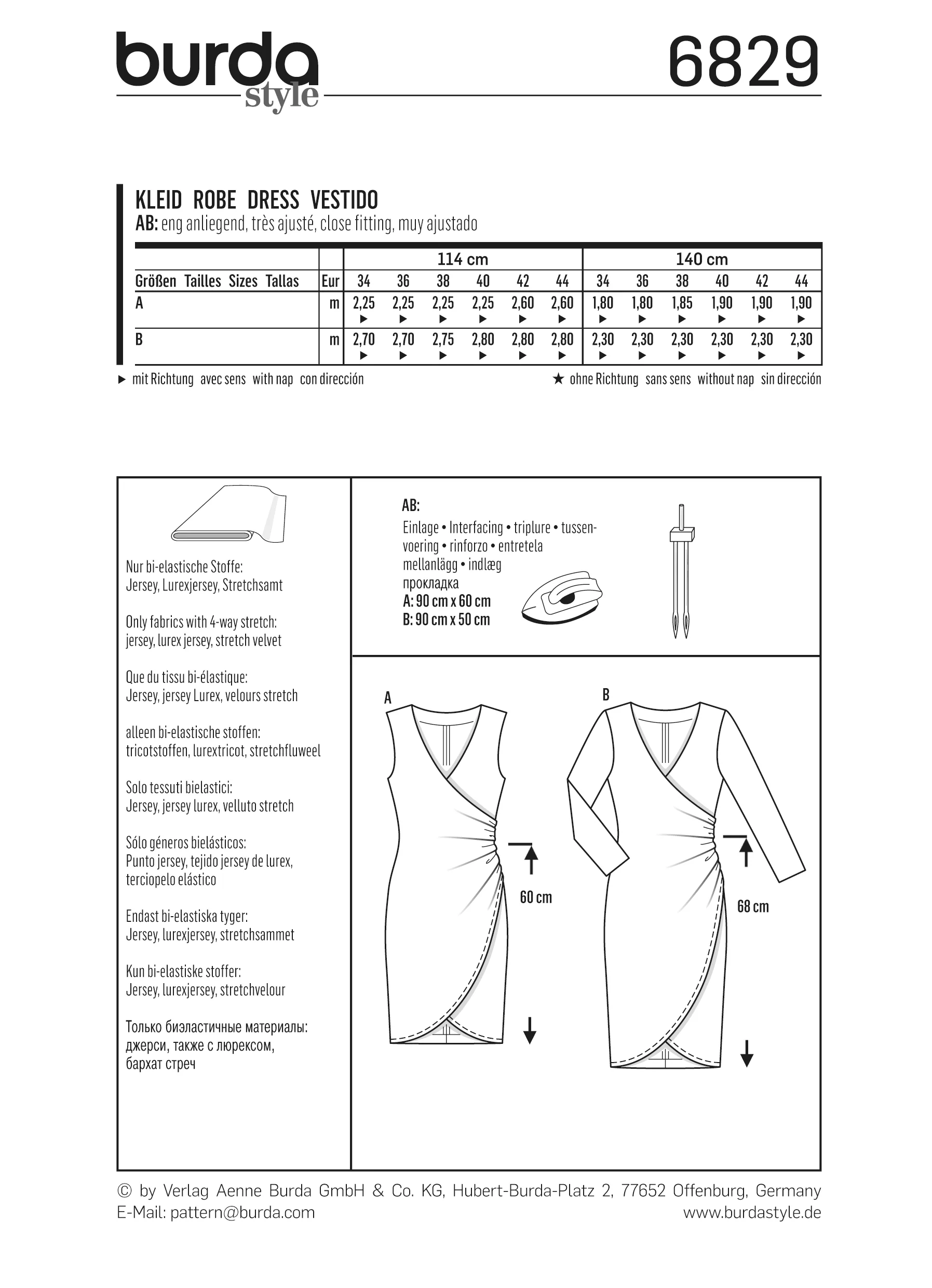 Patron n°6829 : Robe moulante effet drapé - Image 8