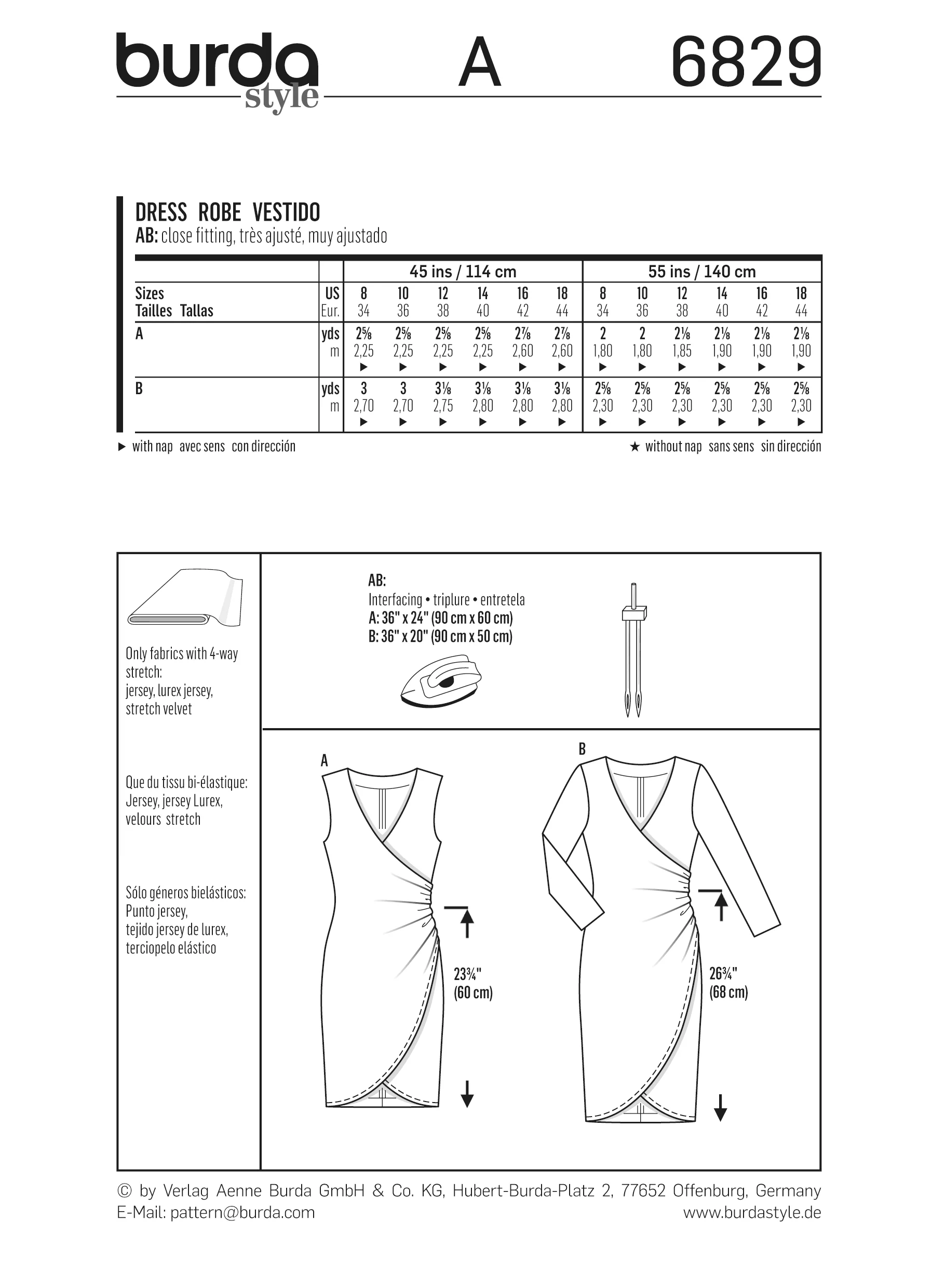 Patron n°6829 : Robe moulante effet drapé - Image 9