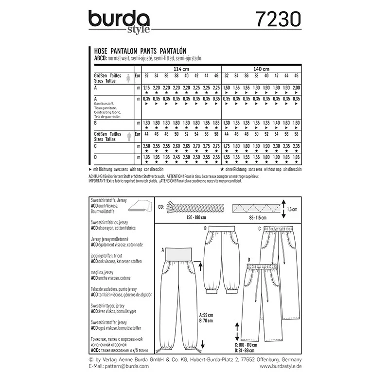 Patron n°7230 : Pantalon confortable - Image 2
