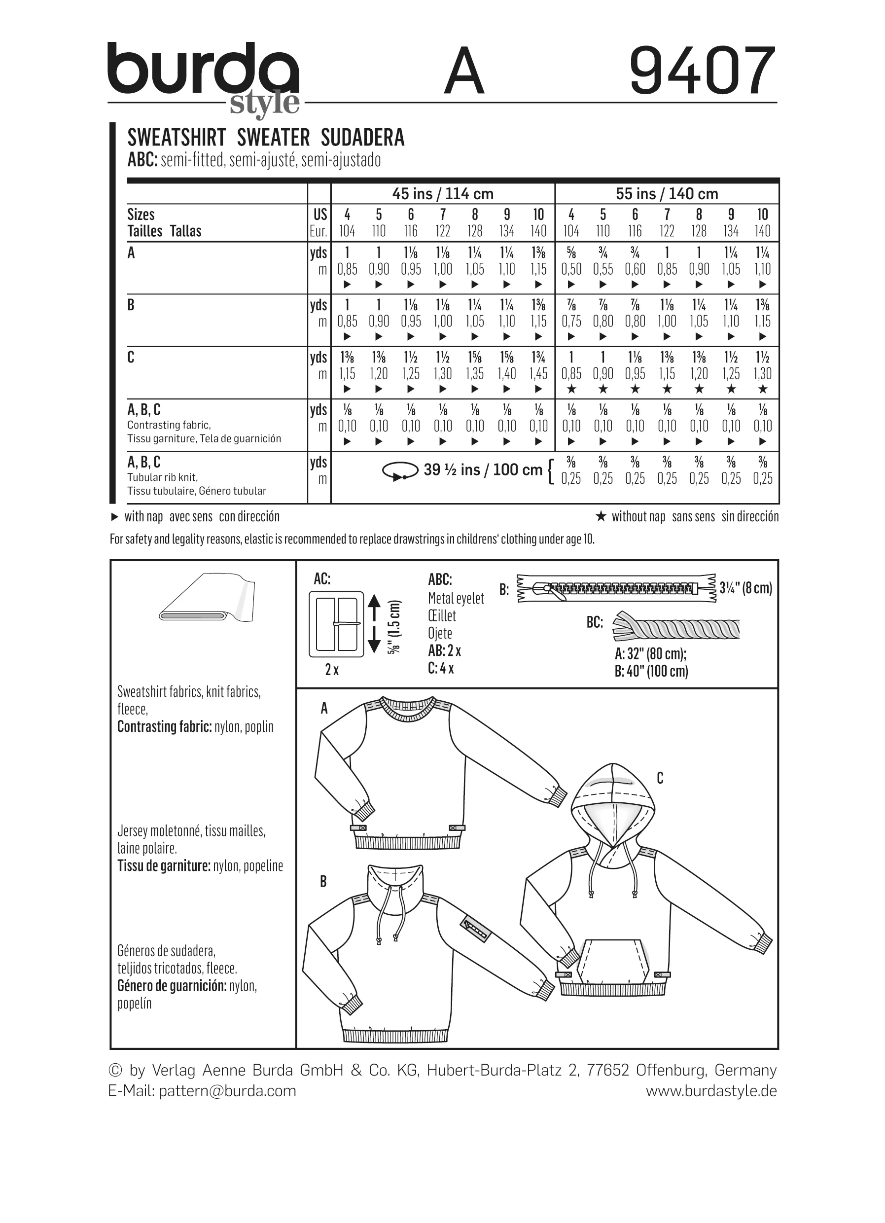 Patron n°9407 : Sweat-shirt - Image 7