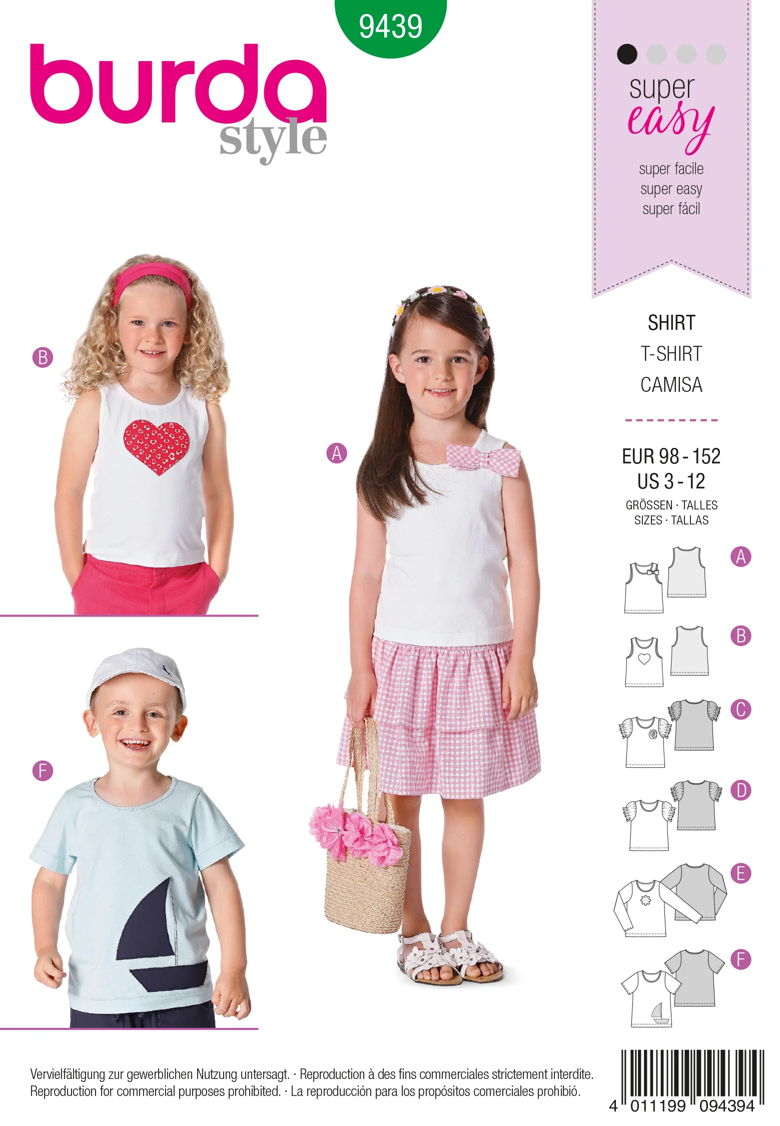 Patron N°9439 : T-shirt