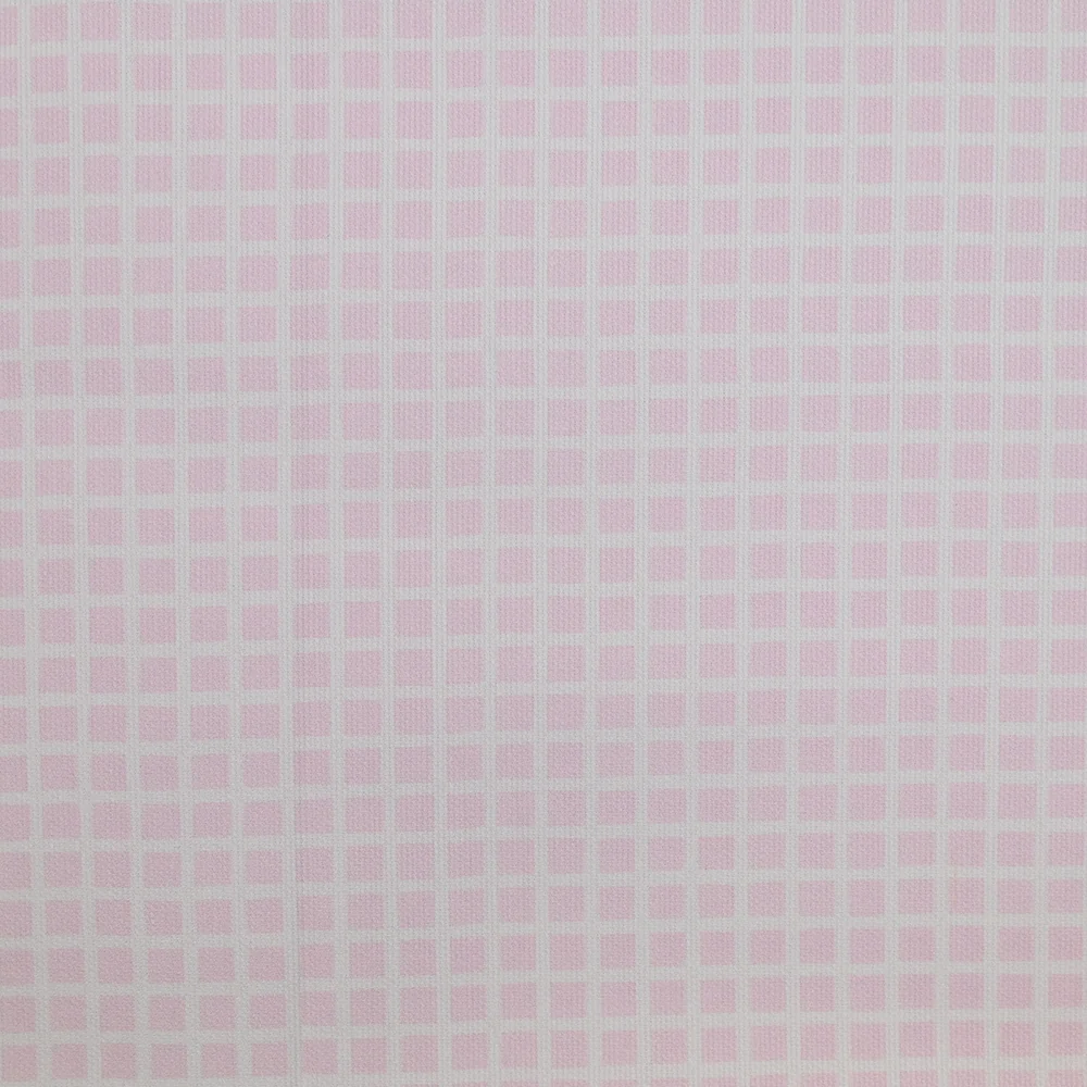 Piqué de coton imprimé carré rose