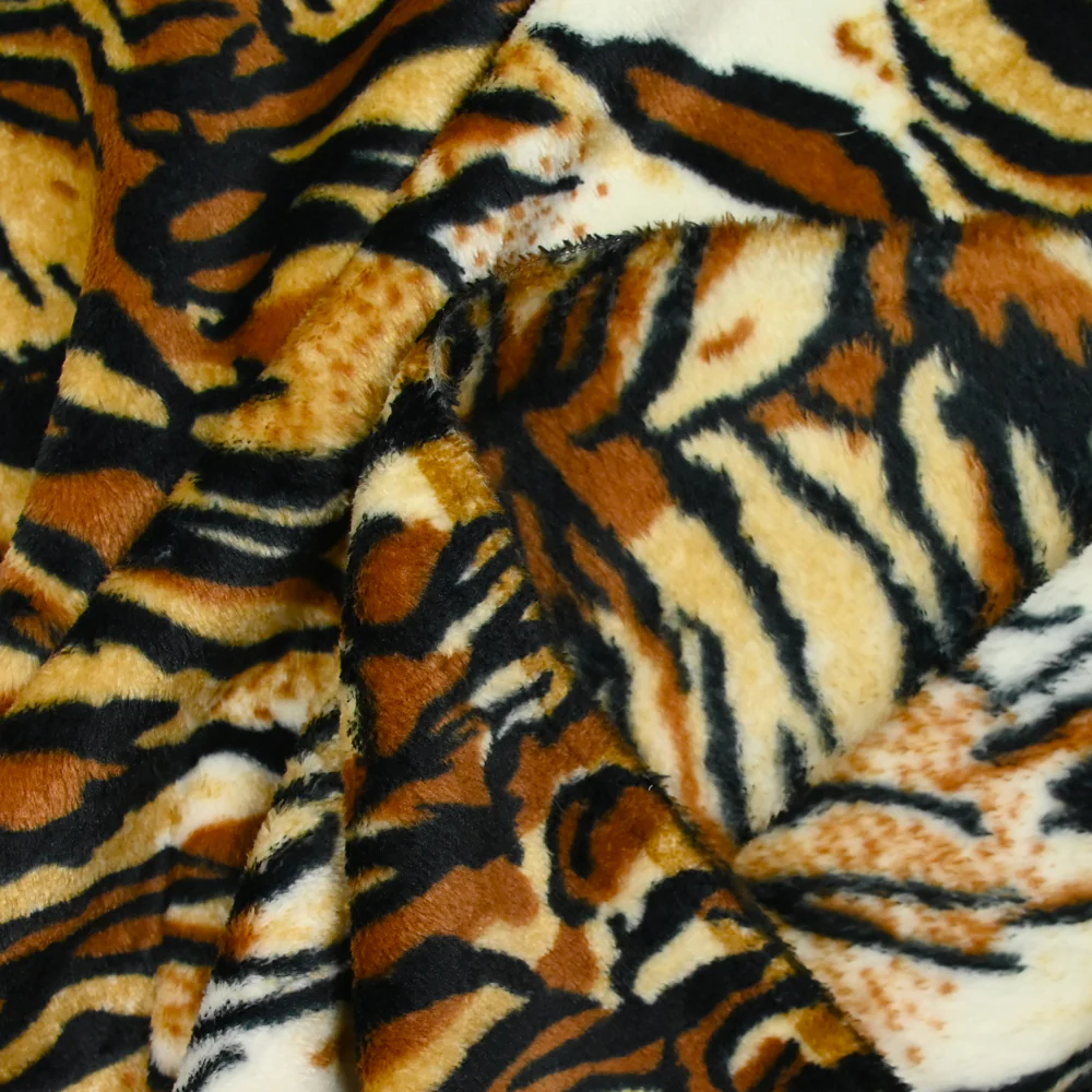 Polaire doudou imprimée tigre marron - Image 3