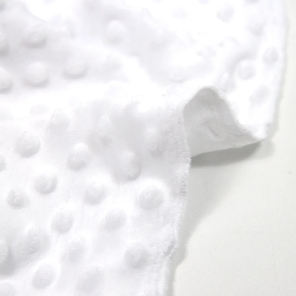 Polaire minky relief blanc - Image 4