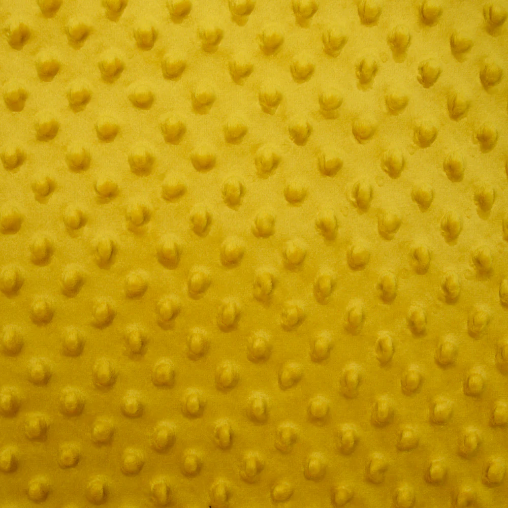 Polaire minky relief jaune moutarde - Image 3