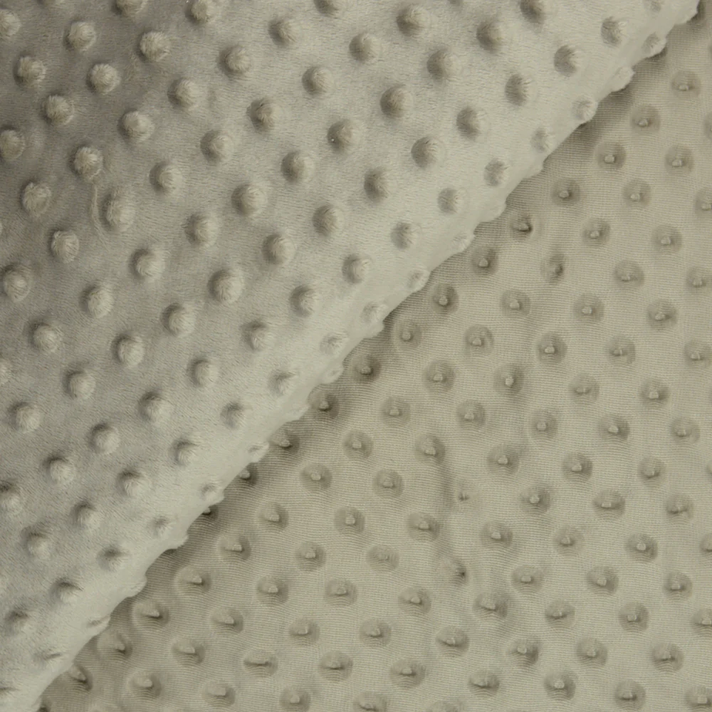 Polaire minky relief taupe
