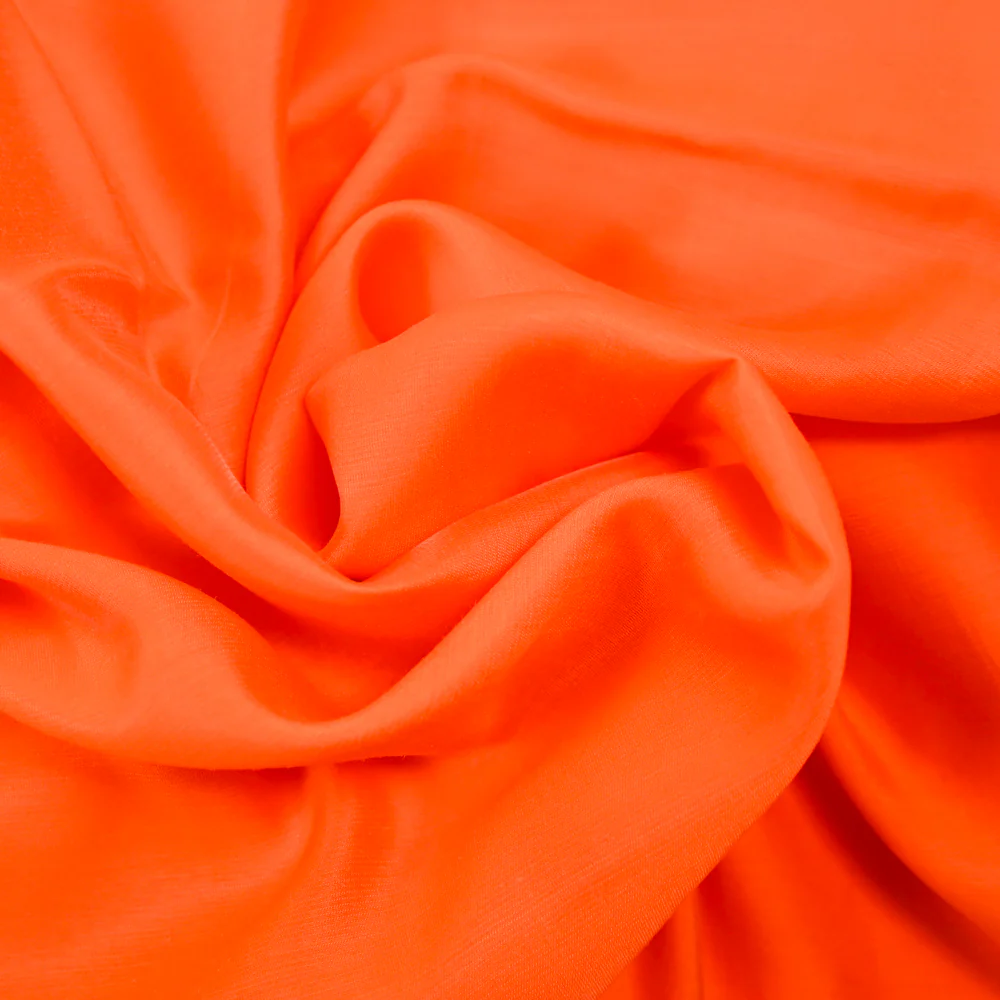Polycoton satiné Caty orange - Image 2