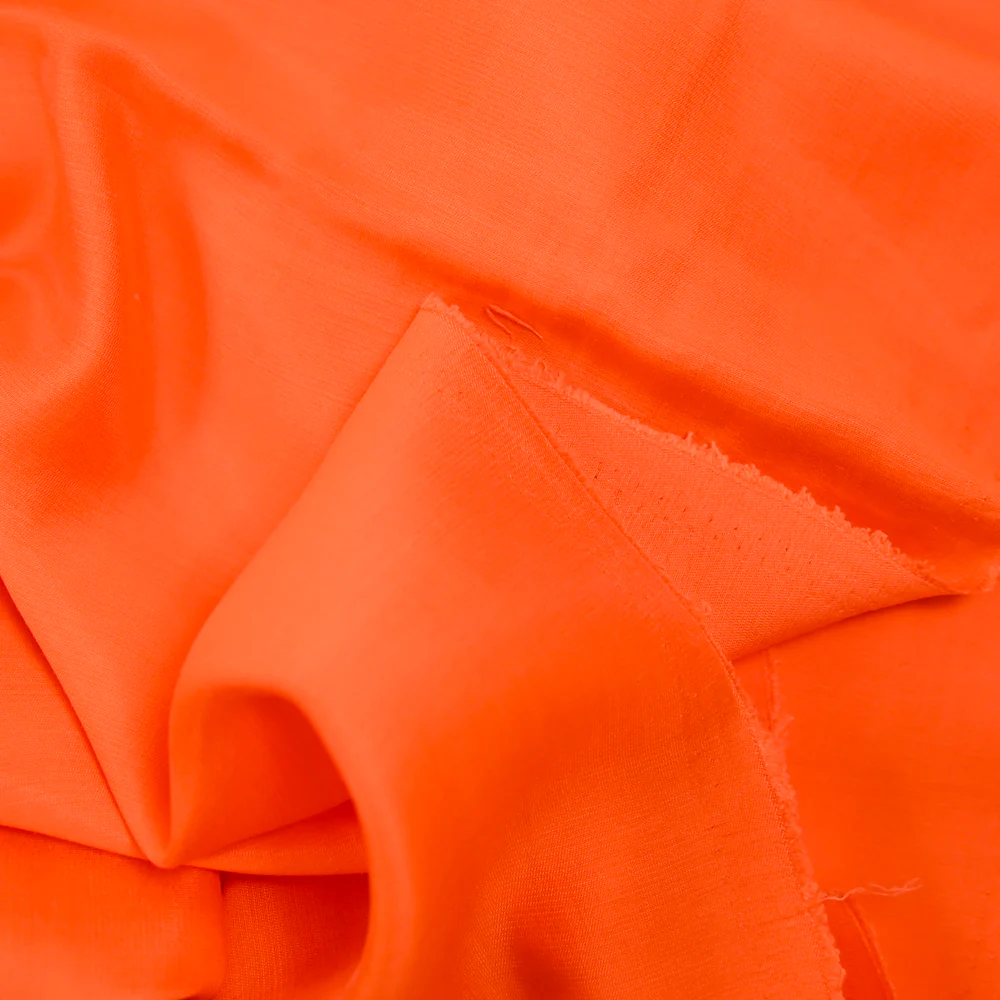 Polycoton satiné Caty orange - Image 3