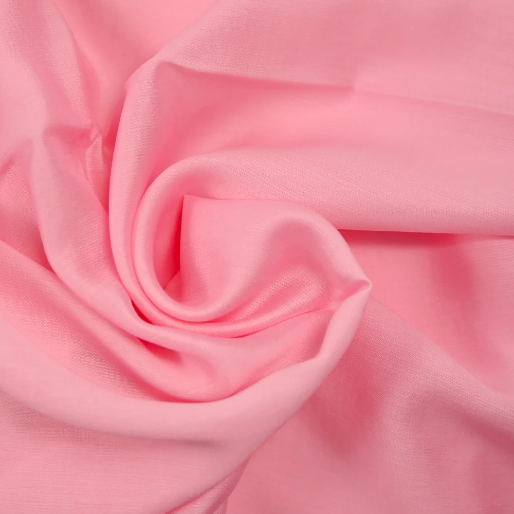 Polycoton satiné Caty rose - Image 2