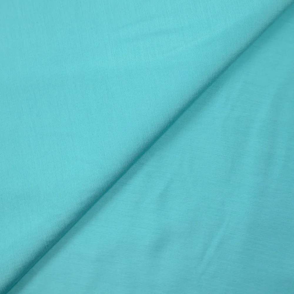 Polycoton satiné Caty turquoise