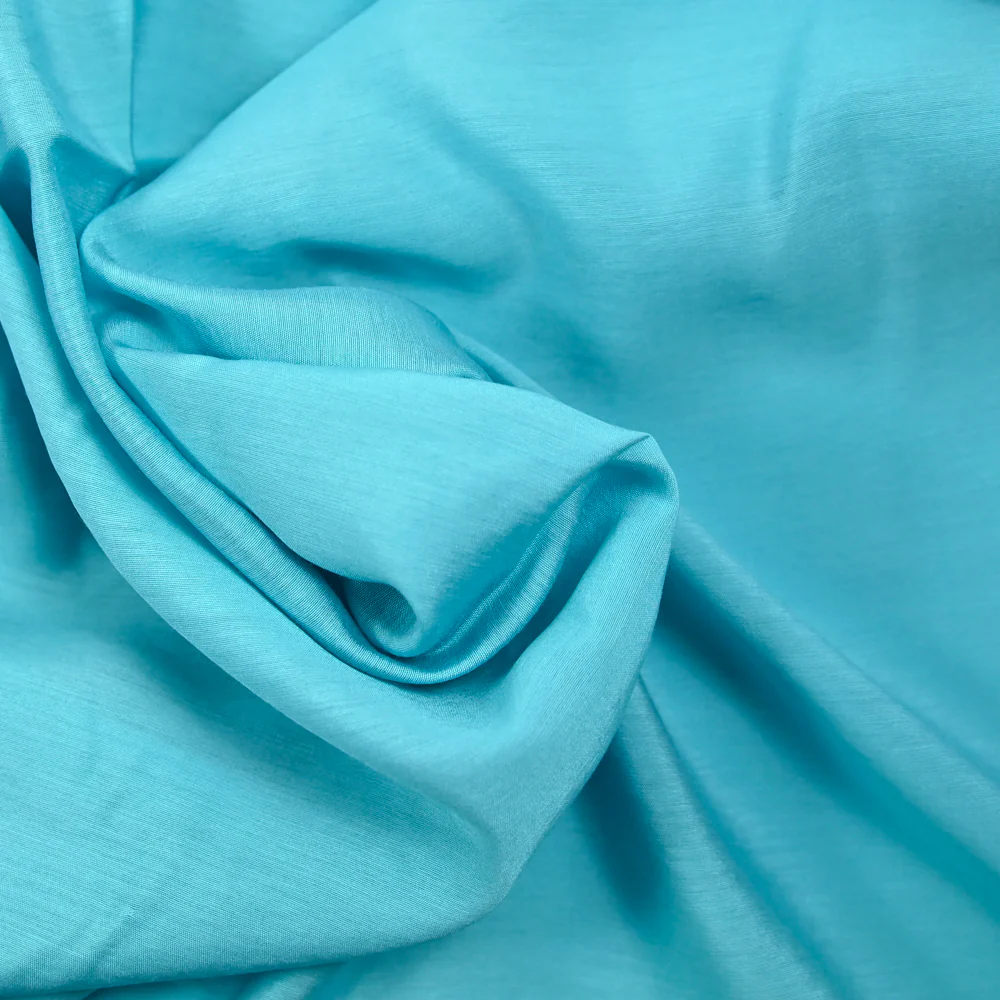 Polycoton satiné Caty turquoise - Image 2