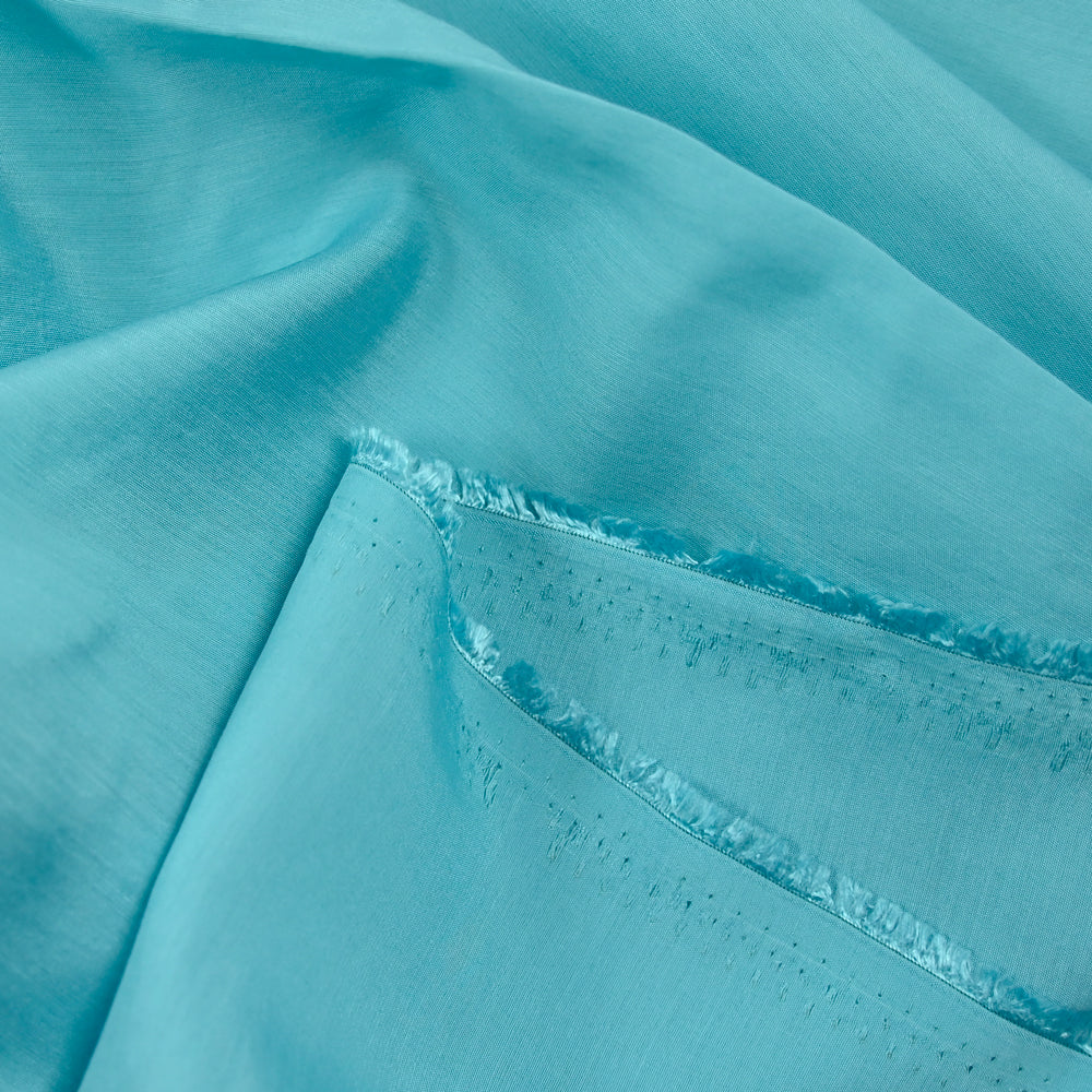 Polycoton satiné Caty turquoise - Image 3