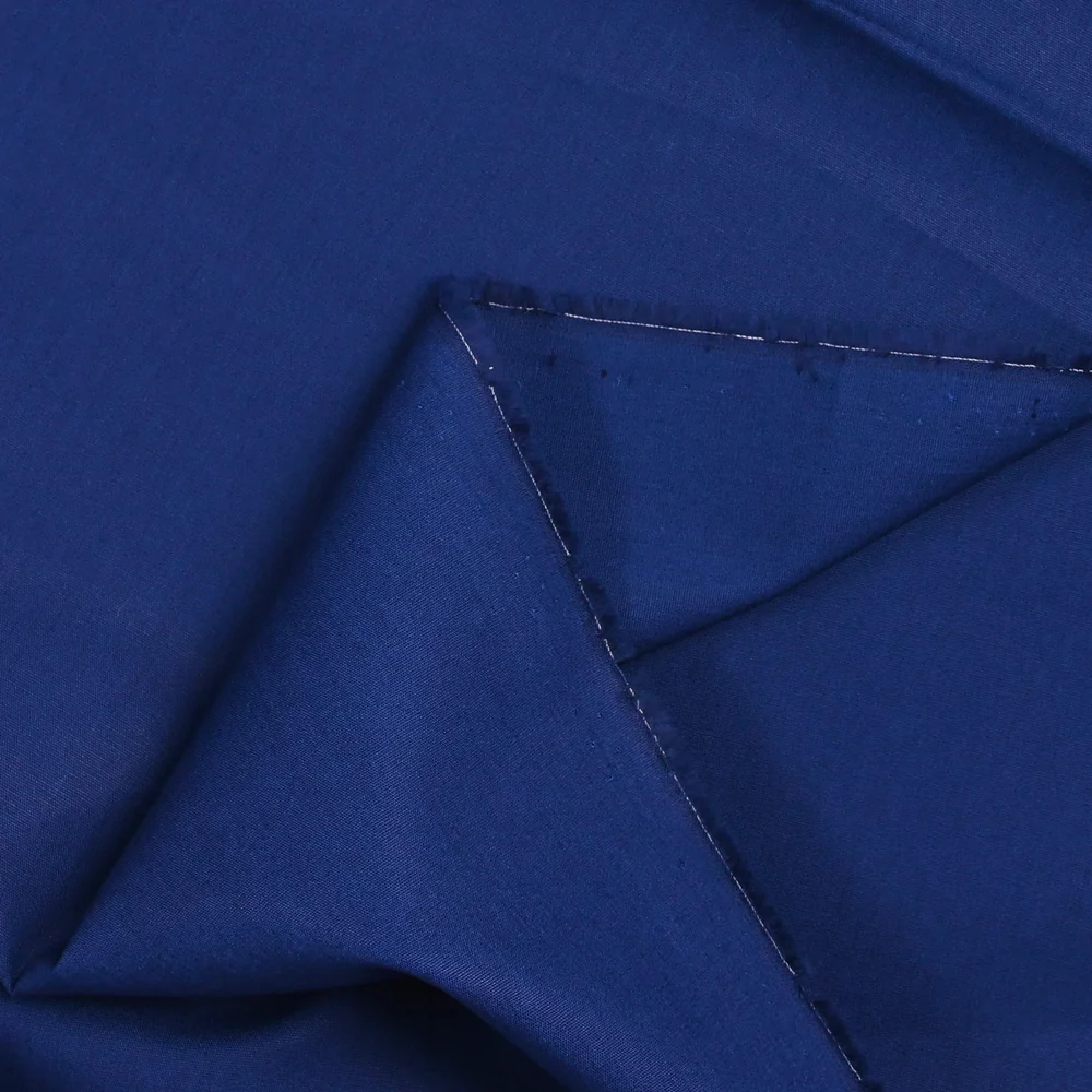 Popeline de coton bleu minéral - Image 3