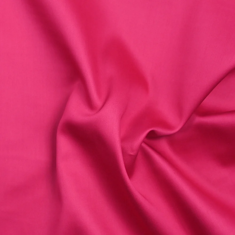 Popeline de coton satinée fuchsia - Image 3