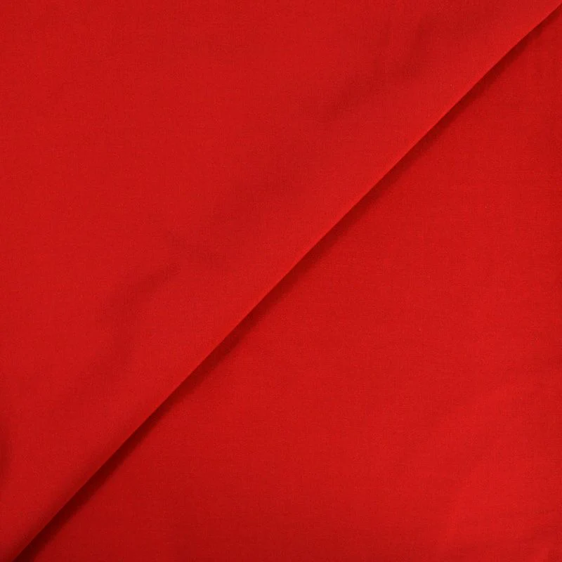 Popeline de viscose rouge