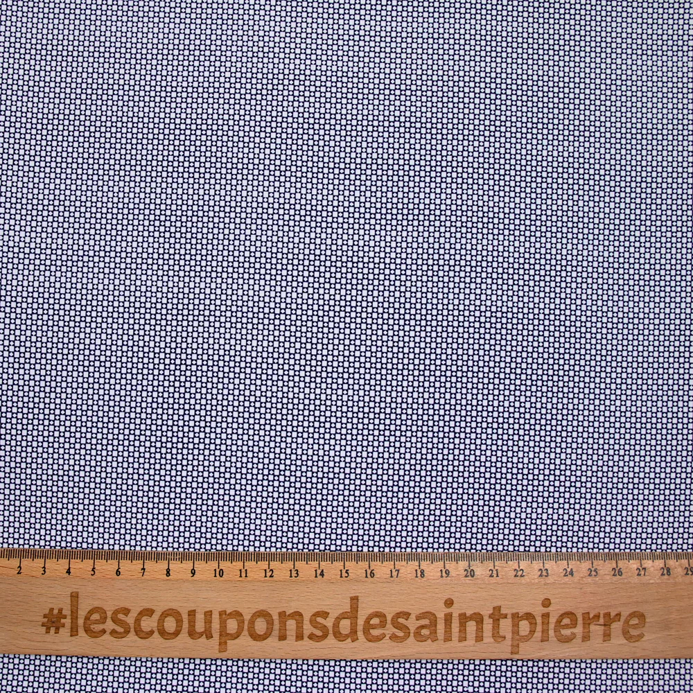 Popeline polycoton imprimée Sam marine fond blanc - Image 3