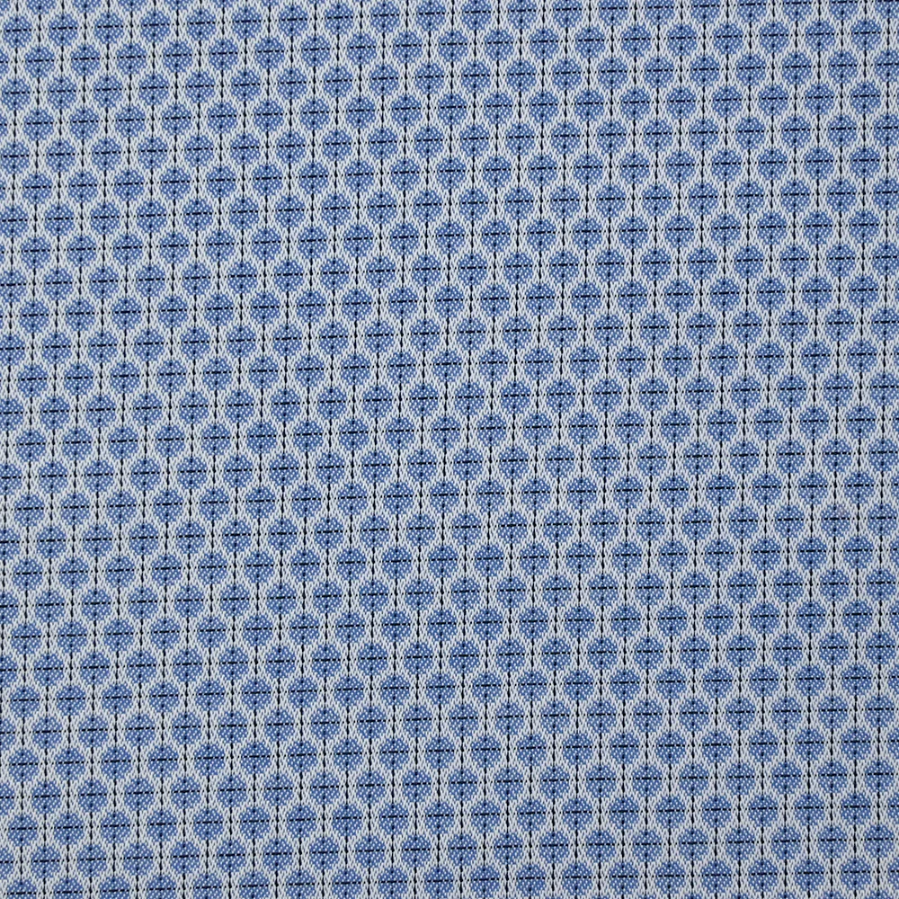 Popeline polycoton jacquard Félix bleu - Image 4