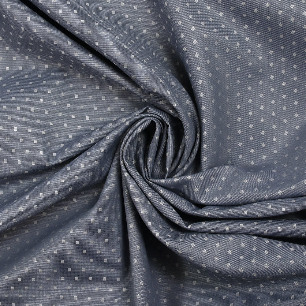 Popeline polycoton jacquard Léon fond gris - Image 2