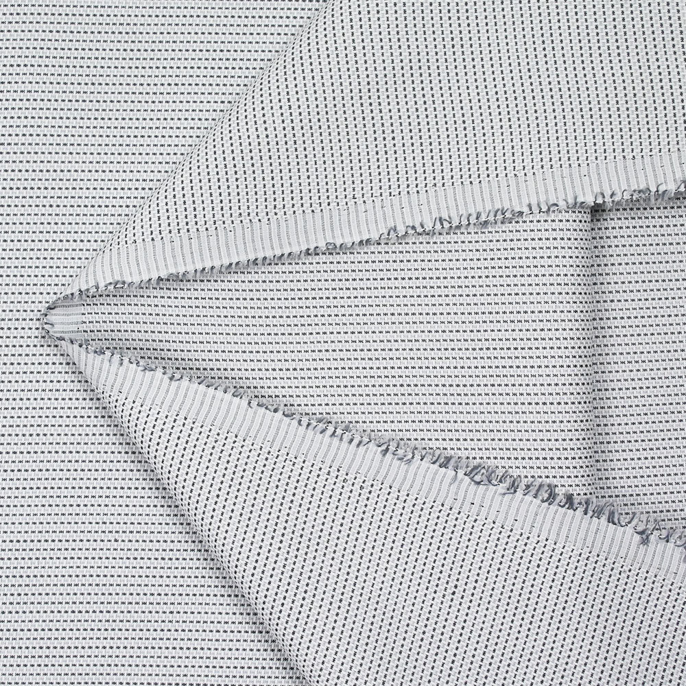 Popeline polycoton tissée-teinte géométrique gris - Image 4