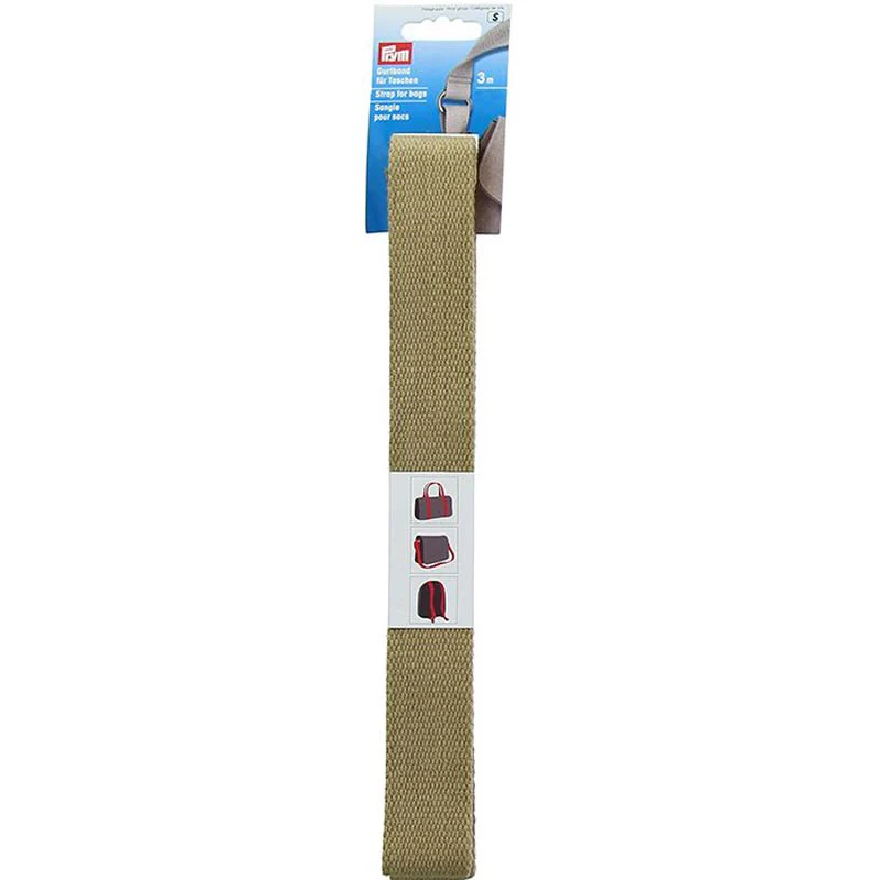 Sangle en coton pour sacs 30 mm beige