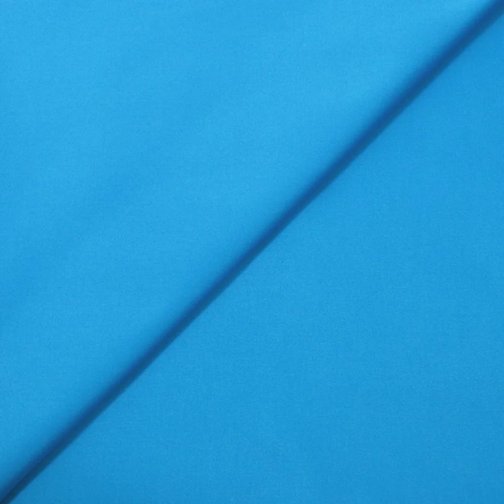 Satin de coton bleu azur