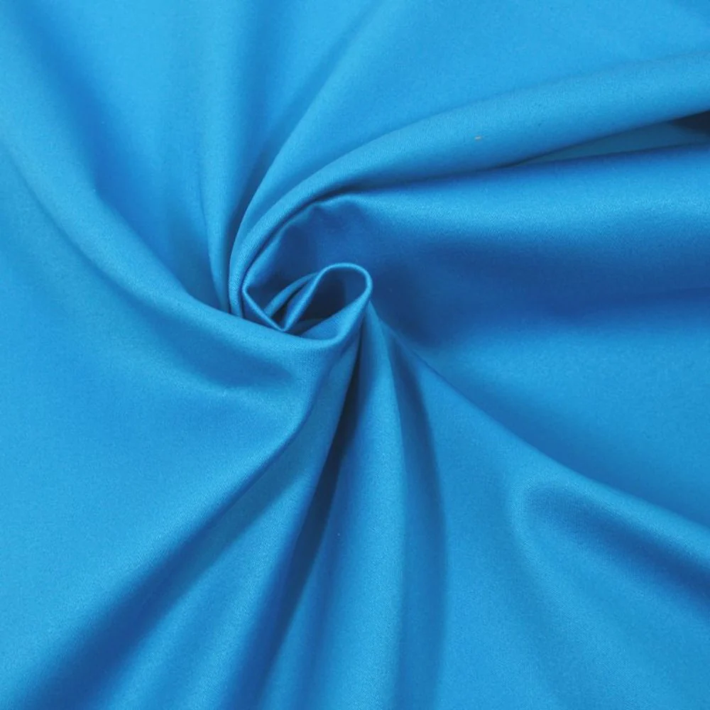 Satin de coton bleu azur - Image 2